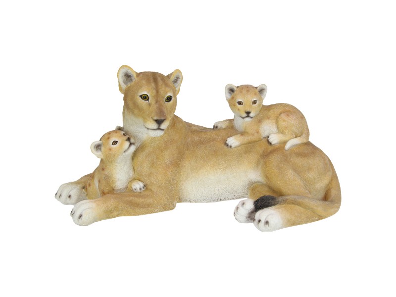 Lioness Mother Laying with Cubs (Large)